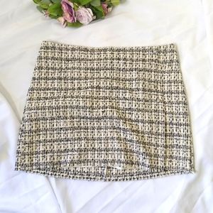 Just Fab Tweed Mini Skirt